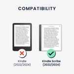 Laptop, Telefoane si Tablete - Ebook reader si accesorii - Accesorii eBook Reader - Husa pentru eBook Reader Kwmobile pentru Amazon Kindle Scribe (2022, 2024), inchidere magnetica, piele ecologica, gri - Infinity.ro