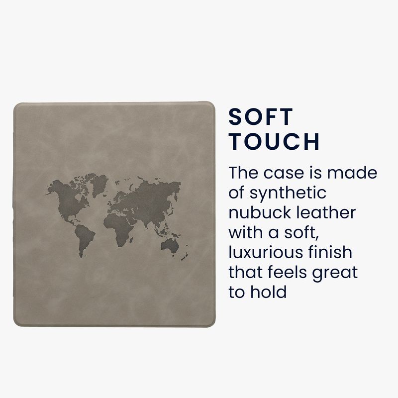 Laptop, Telefoane si Tablete - Ebook reader si accesorii - Accesorii eBook Reader - Husa pentru eBook Reader Kwmobile pentru Amazon Kindle Scribe (2024), functie Sleep/Wake, piele ecologica, gri - Infinity.ro