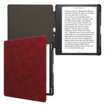 Laptop, Telefoane si Tablete - Ebook reader si accesorii - Accesorii eBook Reader - Husa pentru eBook Reader Kwmobile pentru Amazon Kindle Scribe (2022, 2024), functie Sleep/Wake, piele ecologica, rosu - Infinity.ro