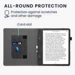 Laptop, Telefoane si Tablete - Ebook reader si accesorii - Accesorii eBook Reader - Husa pentru eBook Reader Kwmobile pentru Amazon Kindle Scribe (2022, 2024), inchidere magnetica, piele ecologica, gri - Infinity.ro