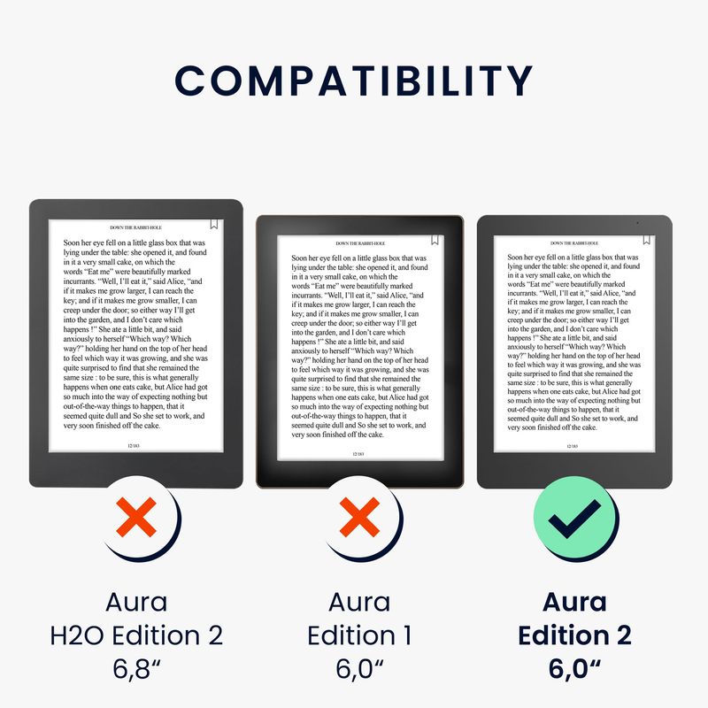 Laptop, Telefoane si Tablete - Ebook reader si accesorii - Accesorii eBook Reader - Husa pentru eBook Reader Kwmobile pentru Kobo Aura Edition 2, inchidere magnetica, piele ecologica, negru, bej - Infinity.ro