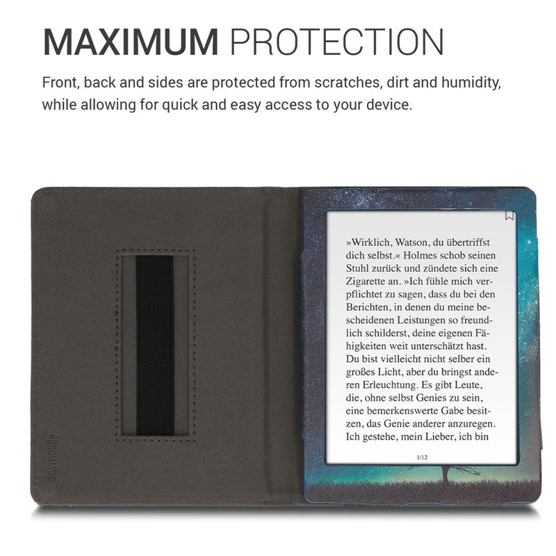 Laptop, Telefoane si Tablete - Ebook reader si accesorii - Accesorii eBook Reader - Husa pentru eBook Reader Kwmobile pentru Kobo Aura H2O Edition 2, inchidere magnetica, piele ecologica, multicolor - Infinity.ro