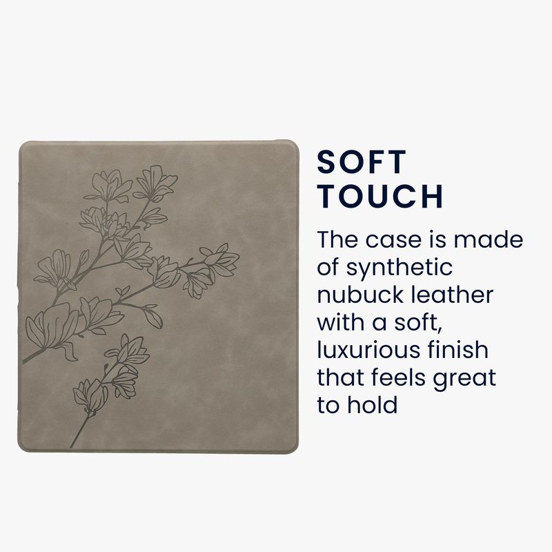 Laptop, Telefoane si Tablete - Ebook reader si accesorii - Accesorii eBook Reader - Husa pentru eBook Reader Kwmobile pentru Amazon Kindle Scribe (2024), inchidere magnetica, piele ecologica, gri - Infinity.ro