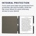 Laptop, Telefoane si Tablete - Ebook reader si accesorii - Accesorii eBook Reader - Husa pentru eBook Reader Kwmobile pentru Amazon Kindle Scribe (2024), inchidere magnetica, piele ecologica, gri - Infinity.ro