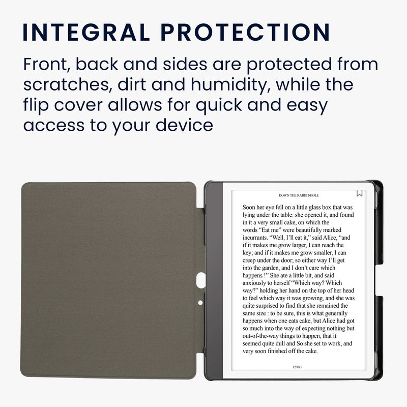 Laptop, Telefoane si Tablete - Ebook reader si accesorii - Accesorii eBook Reader - Husa pentru eBook Reader Kwmobile pentru Amazon Kindle Scribe (2024), inchidere magnetica, piele ecologica, gri - Infinity.ro