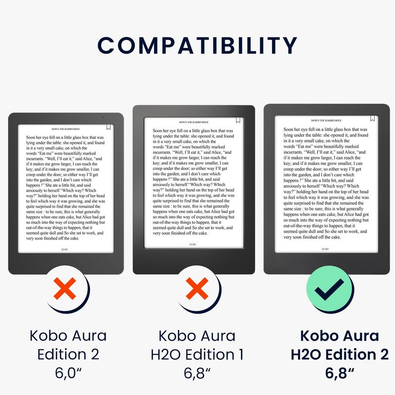 Laptop, Telefoane si Tablete - Ebook reader si accesorii - Accesorii eBook Reader - Husa pentru eBook Reader Kwmobile pentru Kobo Aura H2O Edition 2, functie stand, piele ecologica, negru - Infinity.ro