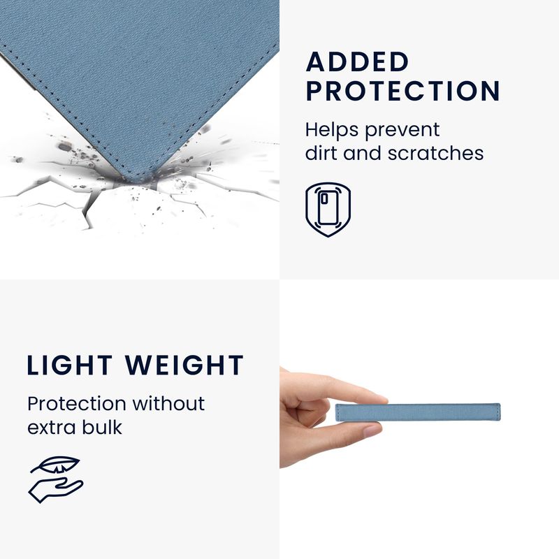 Laptop, Telefoane si Tablete - Ebook reader si accesorii - Accesorii eBook Reader - Husa pentru eBook Reader Kwmobile pentru Kobo Aura H2O Edition 2, protectie la zgarieturi, textil, albastru - Infinity.ro
