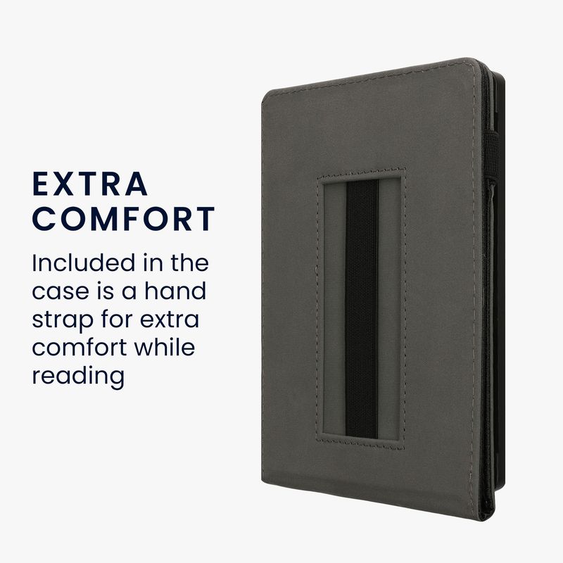 Laptop, Telefoane si Tablete - Ebook reader si accesorii - Accesorii eBook Reader - Husa pentru eBook Reader Kwmobile pentru Kobo Aura H2O Edition 2, functie stand, piele ecologica, negru - Infinity.ro