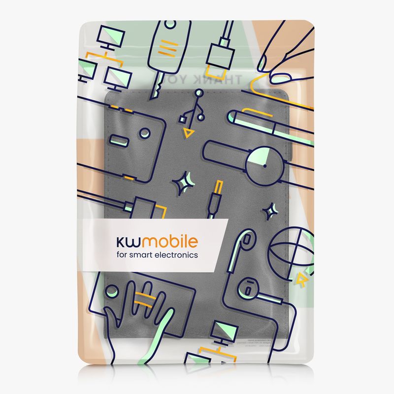 Laptop, Telefoane si Tablete - Ebook reader si accesorii - Accesorii eBook Reader - Husa pentru eBook Reader Kwmobile pentru Kobo Aura H2O Edition 2, functie stand, piele ecologica, negru - Infinity.ro
