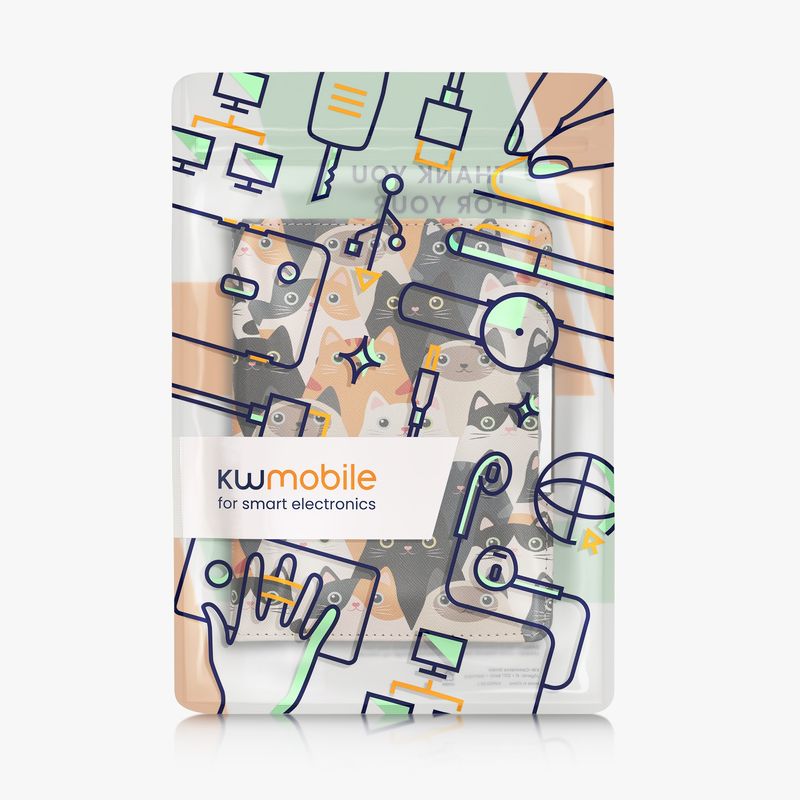 Laptop, Telefoane si Tablete - Ebook reader si accesorii - Accesorii eBook Reader - Husa pentru eBook Reader Kwmobile pentru Kobo Aura H2O Edition 2, functie Sleep/Wake, piele ecologica, multicolor - Infinity.ro