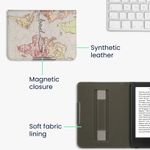 Laptop, Telefoane si Tablete - Ebook reader si accesorii - Accesorii eBook Reader - Husa pentru eBook Reader Kwmobile pentru Kobo Clara BW, Clara Colour, anti-alunecare, piele ecologica, multicolor - Infinity.ro