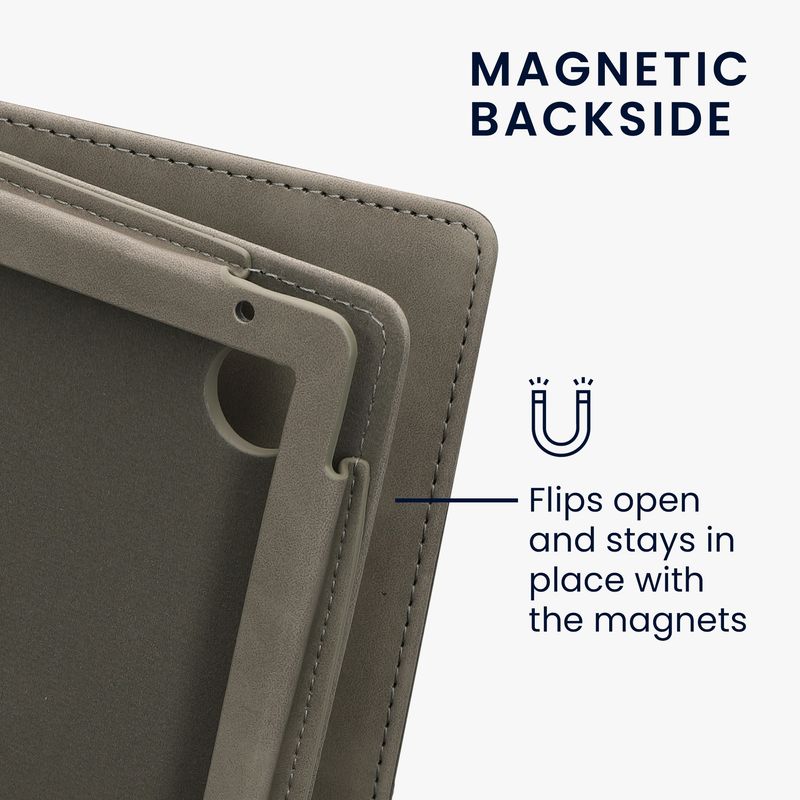 Laptop, Telefoane si Tablete - Ebook reader si accesorii - Accesorii eBook Reader - Husa pentru eBook Reader Kwmobile pentru Kobo Clara BW, Clara Colour, buzunar card, piele ecologica, gri - Infinity.ro