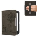 Laptop, Telefoane si Tablete - Ebook reader si accesorii - Accesorii eBook Reader - Husa pentru eBook Reader Kwmobile pentru Kobo Clara BW, Clara Colour, curea de mana, piele ecologica, gri - Infinity.ro