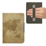 Laptop, Telefoane si Tablete - Ebook reader si accesorii - Accesorii eBook Reader - Husa pentru eBook Reader Kwmobile pentru Kobo Clara BW, Clara Colour, curea de mana, piele ecologica, maro - Infinity.ro