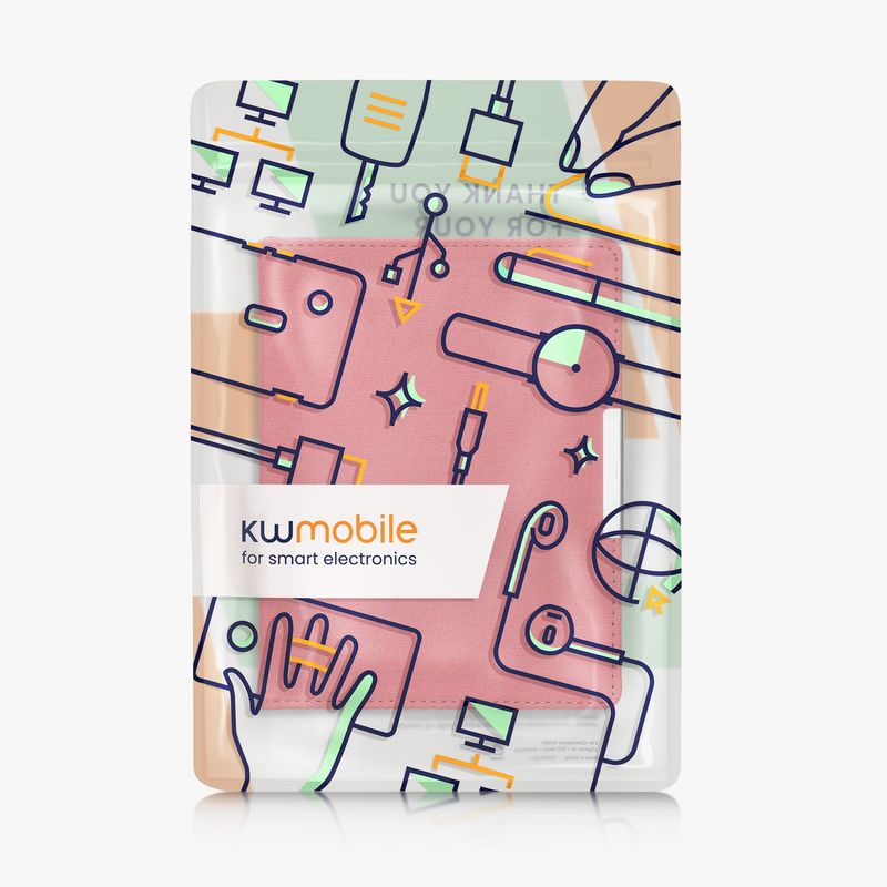 Laptop, Telefoane si Tablete - Ebook reader si accesorii - Accesorii eBook Reader - Husa pentru eBook Reader Kwmobile pentru Kobo Aura H2O Edition 2, inchidere magnetica, textil, rosu - Infinity.ro