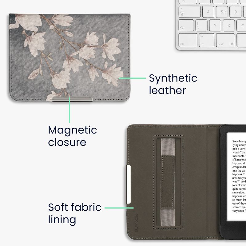 Laptop, Telefoane si Tablete - Ebook reader si accesorii - Accesorii eBook Reader - Husa pentru eBook Reader Kwmobile pentru Kobo Clara BW, Clara Colour, curea de mana, piele ecologica, multicolor - Infinity.ro