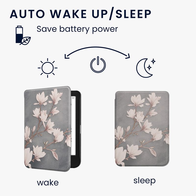 Laptop, Telefoane si Tablete - Ebook reader si accesorii - Accesorii eBook Reader - Husa pentru eBook Reader Kwmobile pentru Kobo Clara BW, Clara Colour, functie Sleep/Wake, piele ecologica, multicolor - Infinity.ro