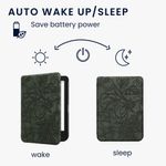 Laptop, Telefoane si Tablete - Ebook reader si accesorii - Accesorii eBook Reader - Husa pentru eBook Reader Kwmobile pentru Kobo Clara BW, Clara Colour, functie Sleep/Wake, piele ecologica, verde - Infinity.ro