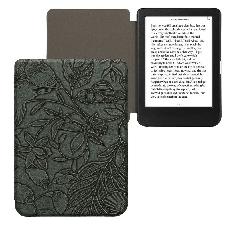 Laptop, Telefoane si Tablete - Ebook reader si accesorii - Accesorii eBook Reader - Husa pentru eBook Reader Kwmobile pentru Kobo Clara BW, Clara Colour, functie Sleep/Wake, piele ecologica, verde - Infinity.ro