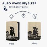 Laptop, Telefoane si Tablete - Ebook reader si accesorii - Accesorii eBook Reader - Husa pentru eBook Reader Kwmobile pentru Kobo Clara BW, Clara Colour, functie Sleep/Wake, piele ecologica, negru, bej - Infinity.ro