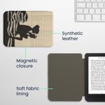 Laptop, Telefoane si Tablete - Ebook reader si accesorii - Accesorii eBook Reader - Husa pentru eBook Reader Kwmobile pentru Kobo Clara BW, Clara Colour, functie Sleep/Wake, piele ecologica, negru, bej - Infinity.ro