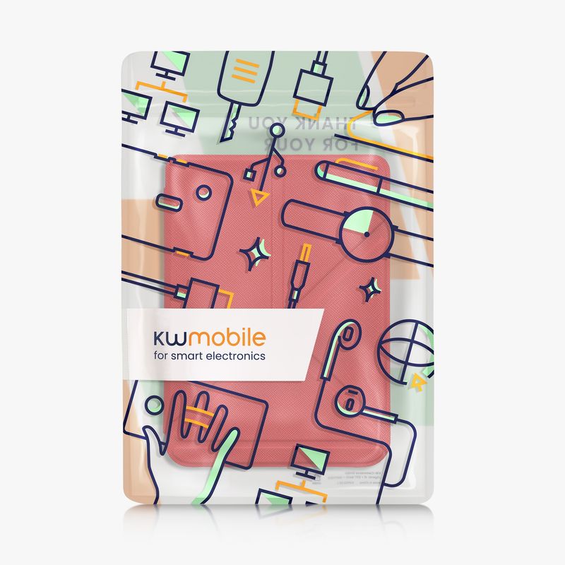 Laptop, Telefoane si Tablete - Ebook reader si accesorii - Accesorii eBook Reader - Husa pentru eBook Reader Kwmobile pentru Kobo Clara BW, Clara Colour, inchidere magnetica, piele ecologica, rosu - Infinity.ro