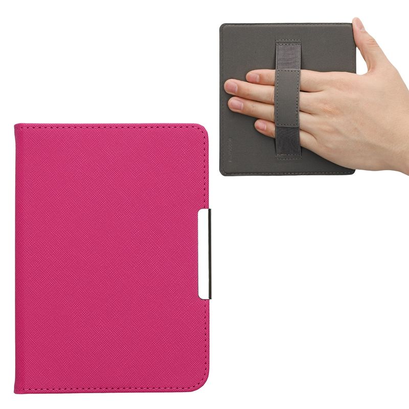 Laptop, Telefoane si Tablete - Ebook reader si accesorii - Accesorii eBook Reader - Husa pentru eBook Reader Kwmobile pentru Kobo Clara BW, Clara Colour, inchidere magnetica, piele ecologica, roz - Infinity.ro