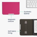 Laptop, Telefoane si Tablete - Ebook reader si accesorii - Accesorii eBook Reader - Husa pentru eBook Reader Kwmobile pentru Kobo Clara BW, Clara Colour, inchidere magnetica, piele ecologica, roz - Infinity.ro