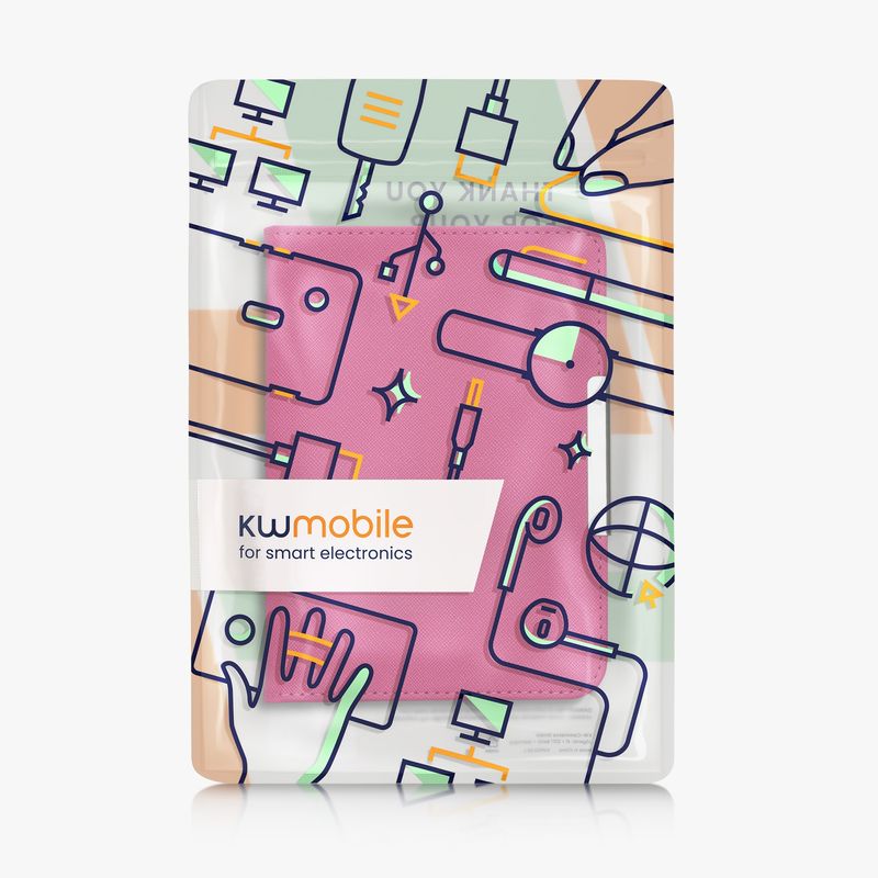 Laptop, Telefoane si Tablete - Ebook reader si accesorii - Accesorii eBook Reader - Husa pentru eBook Reader Kwmobile pentru Kobo Clara BW, Clara Colour, inchidere magnetica, piele ecologica, roz - Infinity.ro