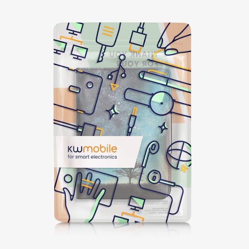 Laptop, Telefoane si Tablete - Ebook reader si accesorii - Accesorii eBook Reader - Husa pentru eBook Reader Kwmobile pentru Kobo Clara BW, functie Sleep/Wake, piele ecologica, multicolor - Infinity.ro