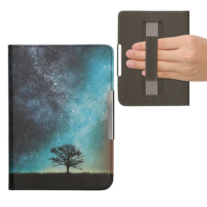 Laptop, Telefoane si Tablete - Ebook reader si accesorii - Accesorii eBook Reader - Husa pentru eBook Reader Kwmobile pentru Kobo Clara BW, functie Sleep/Wake, piele ecologica, multicolor - Infinity.ro