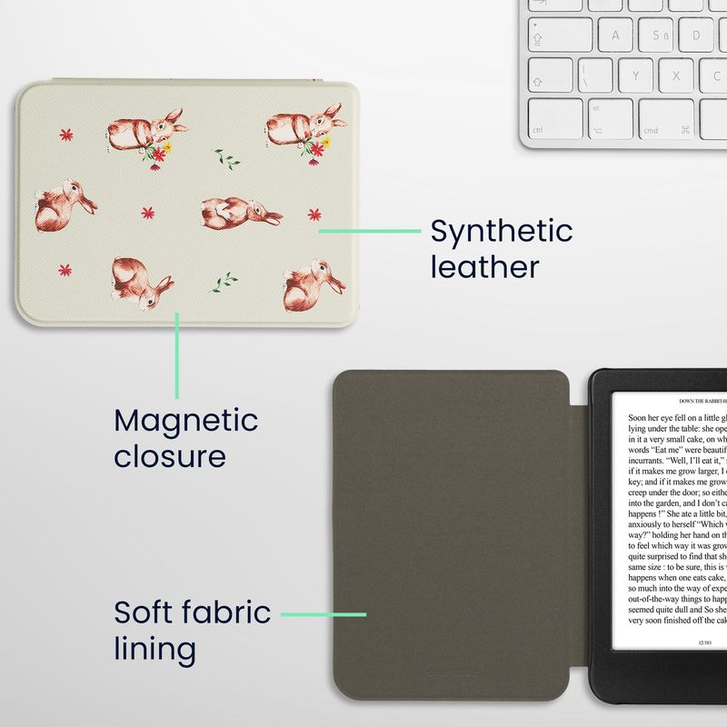 Laptop, Telefoane si Tablete - Ebook reader si accesorii - Accesorii eBook Reader - Husa pentru eBook Reader Kwmobile pentru Kobo Clara BW, inchidere magnetica, piele ecologica, multicolor - Infinity.ro