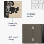 Laptop, Telefoane si Tablete - Ebook reader si accesorii - Accesorii eBook Reader - Husa pentru eBook Reader Kwmobile pentru Kobo Forma, inchidere magnetica, piele ecologica, negru, bej - Infinity.ro