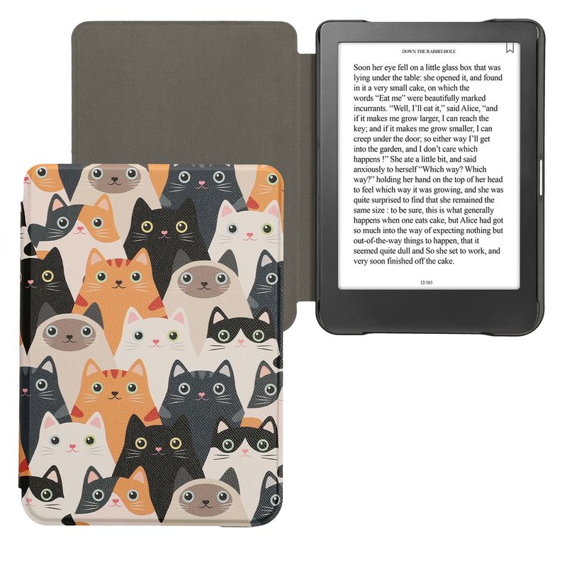 Laptop, Telefoane si Tablete - Ebook reader si accesorii - Accesorii eBook Reader - Husa pentru eBook Reader Kwmobile pentru Kobo Clara HD, inchidere magnetica, piele ecologica, multicolor - Infinity.ro