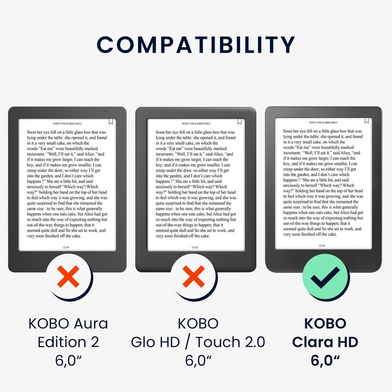 Laptop, Telefoane si Tablete - Ebook reader si accesorii - Accesorii eBook Reader - Husa pentru eBook Reader Kwmobile pentru Kobo Clara HD, inchidere magnetica, piele ecologica, multicolor - Infinity.ro