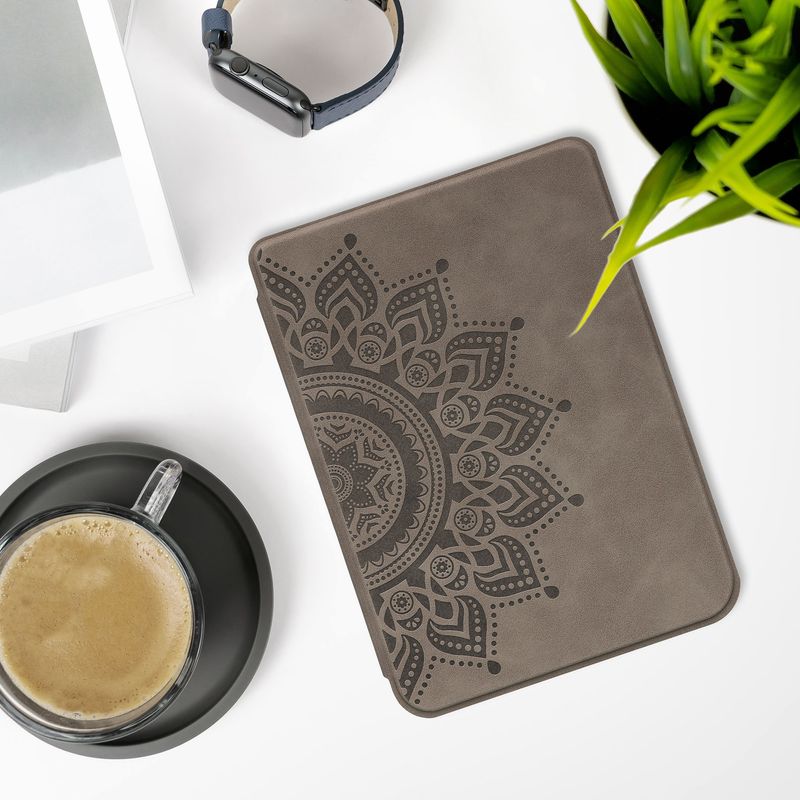 Laptop, Telefoane si Tablete - Ebook reader si accesorii - Accesorii eBook Reader - Husa pentru eBook Reader Kwmobile pentru Kobo Clara BW, inchidere magnetica, piele ecologica, gri - Infinity.ro