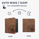 Laptop, Telefoane si Tablete - Ebook reader si accesorii - Accesorii eBook Reader - Husa pentru eBook Reader Kwmobile pentru Kobo Libra 2, inchidere magnetica, piele ecologica, maro - Infinity.ro