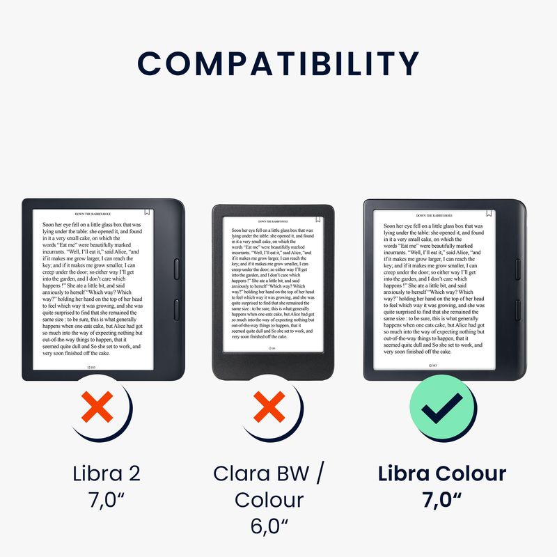 Laptop, Telefoane si Tablete - Ebook reader si accesorii - Accesorii eBook Reader - Husa pentru eBook Reader Kwmobile pentru Kobo Libra Colour, curea de mana, piele ecologica, multicolor - Infinity.ro