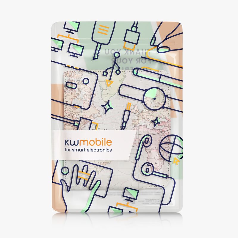 Laptop, Telefoane si Tablete - Ebook reader si accesorii - Accesorii eBook Reader - Husa pentru eBook Reader Kwmobile pentru Kobo Libra Colour, functie stand, curea de mana, piele ecologica, multicolor - Infinity.ro