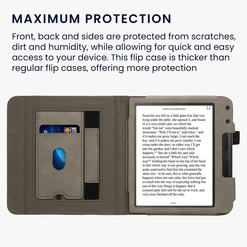 Laptop, Telefoane si Tablete - Ebook reader si accesorii - Accesorii eBook Reader - Husa pentru eBook Reader Kwmobile pentru Kobo Libra Colour, inchidere magnetica, design inima, piele ecologica, gri - Infinity.ro