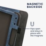 Laptop, Telefoane si Tablete - Ebook reader si accesorii - Accesorii eBook Reader - Husa pentru eBook Reader Kwmobile pentru Kobo Libra Colour, inchidere magnetica, piele ecologica, albastru, gri - Infinity.ro