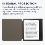 Laptop, Telefoane si Tablete - Ebook reader si accesorii - Accesorii eBook Reader - Husa pentru eBook Reader Kwmobile pentru Kobo Libra Colour, inchidere magnetica, piele ecologica, gri - Infinity.ro