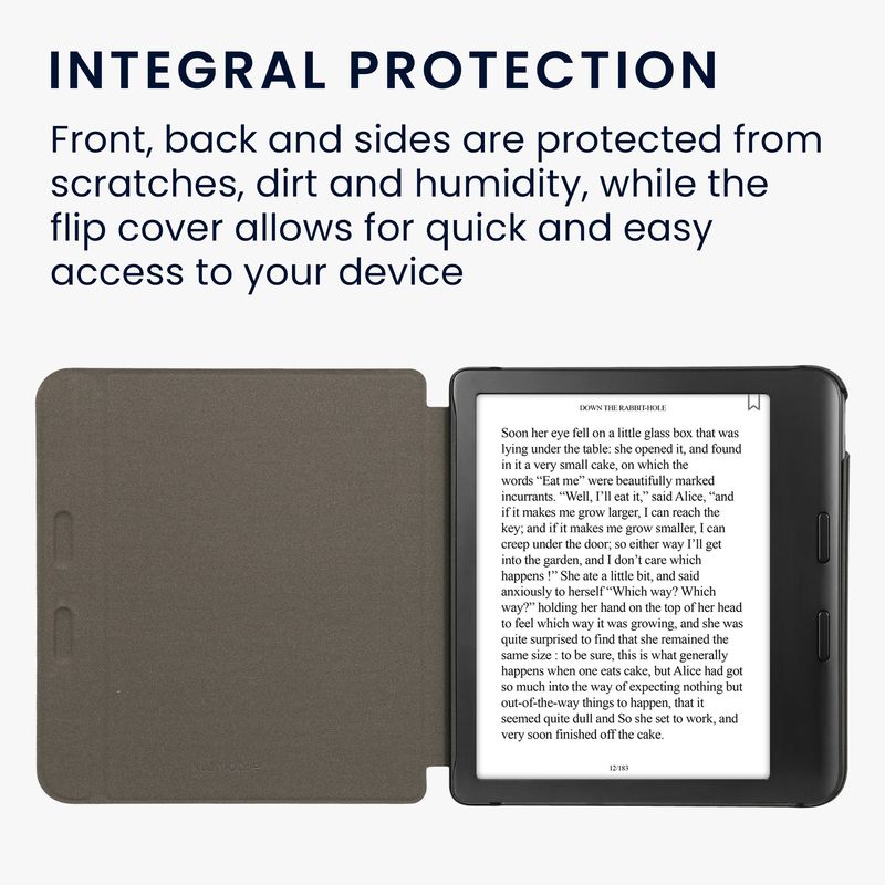 Laptop, Telefoane si Tablete - Ebook reader si accesorii - Accesorii eBook Reader - Husa pentru eBook Reader Kwmobile pentru Kobo Libra Colour, inchidere magnetica, piele ecologica, gri - Infinity.ro