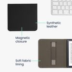 Laptop, Telefoane si Tablete - Ebook reader si accesorii - Accesorii eBook Reader - Husa pentru eBook Reader Kwmobile pentru Kobo Libra Colour, inchidere magnetica, piele ecologica, negru - Infinity.ro