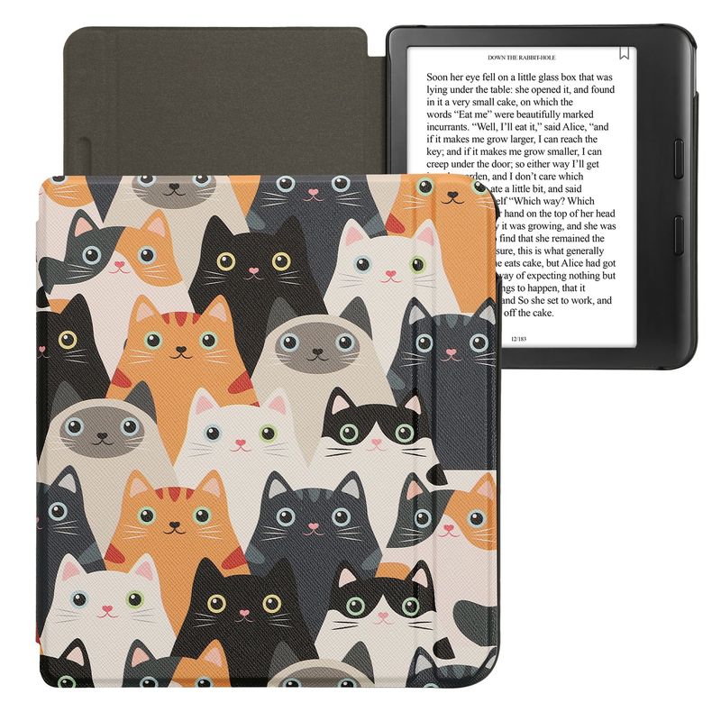 Laptop, Telefoane si Tablete - Ebook reader si accesorii - Accesorii eBook Reader - Husa pentru eBook Reader Kwmobile pentru Kobo Libra Colour, inchidere magnetica, piele ecologica, multicolor - Infinity.ro