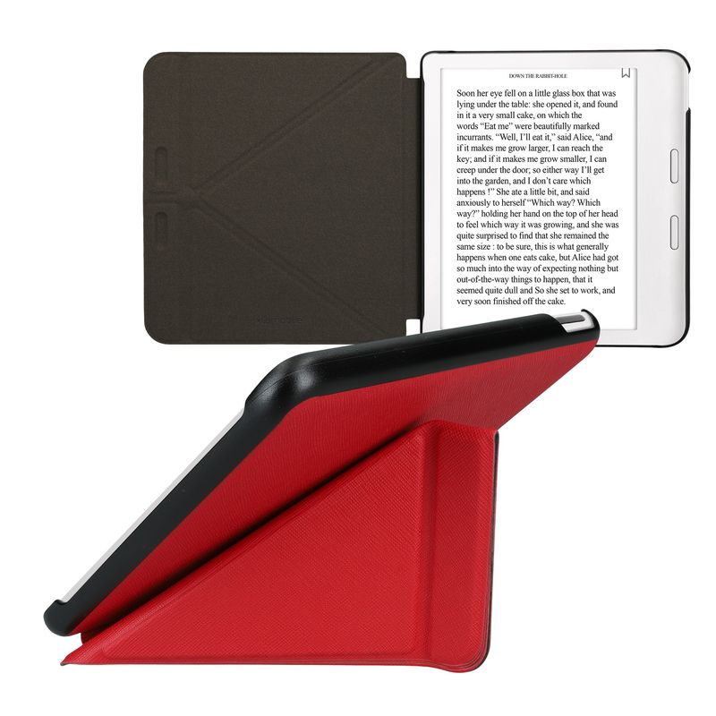 Laptop, Telefoane si Tablete - Ebook reader si accesorii - Accesorii eBook Reader - Husa pentru eBook Reader Kwmobile pentru Kobo Libra Colour, inchidere magnetica, piele ecologica, rosu - Infinity.ro