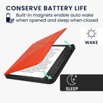 Laptop, Telefoane si Tablete - Ebook reader si accesorii - Accesorii eBook Reader - Husa pentru eBook Reader Kwmobile pentru Kobo Libra H2O, inchidere magnetica, piele ecologica, portocaliu - Infinity.ro