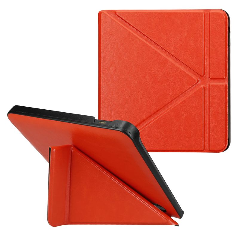 Laptop, Telefoane si Tablete - Ebook reader si accesorii - Accesorii eBook Reader - Husa pentru eBook Reader Kwmobile pentru Kobo Libra H2O, inchidere magnetica, piele ecologica, portocaliu - Infinity.ro