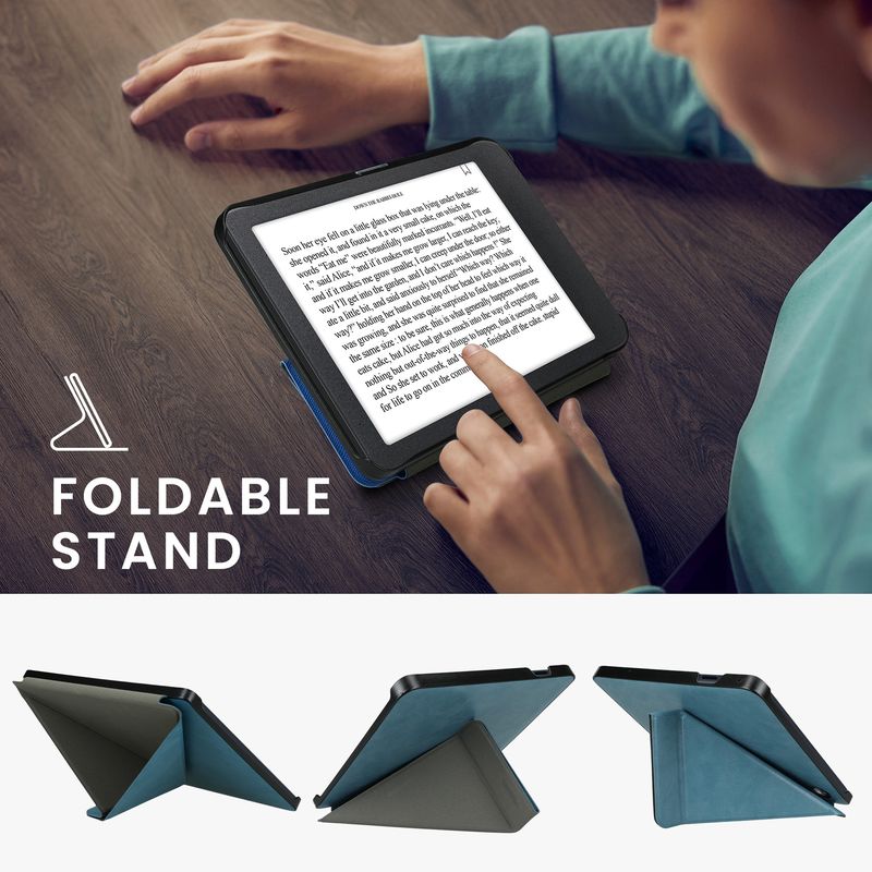 Laptop, Telefoane si Tablete - Ebook reader si accesorii - Accesorii eBook Reader - Husa pentru eBook Reader Kwmobile pentru Kobo Sage, inchidere magnetica, piele ecologica, albastru - Infinity.ro