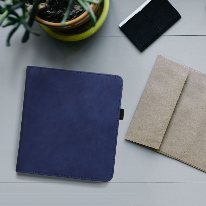 Laptop, Telefoane si Tablete - Ebook reader si accesorii - Accesorii eBook Reader - Husa pentru eBook Reader Kwmobile pentru Kobo Sage, inchidere magnetica, buzunar card, piele ecologica, albastru - Infinity.ro